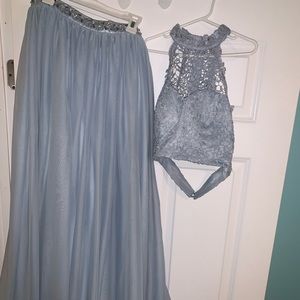 Light blue prom dress